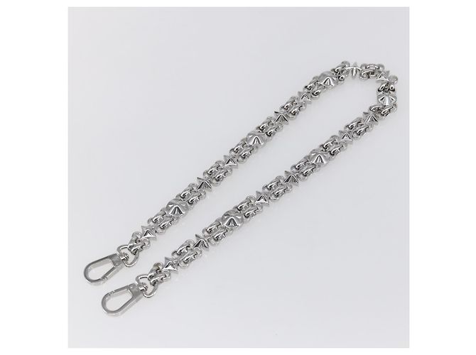 LOUIS VUITTON Cintura a Spalla in Catena Metal 23,6"" Argento LV Auth 150792 - vista 2
