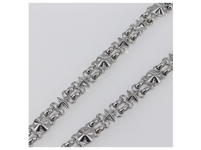 LOUIS VUITTON Cintura a Spalla in Catena Metal 23,6"" Argento LV Auth 150792 - vista 4