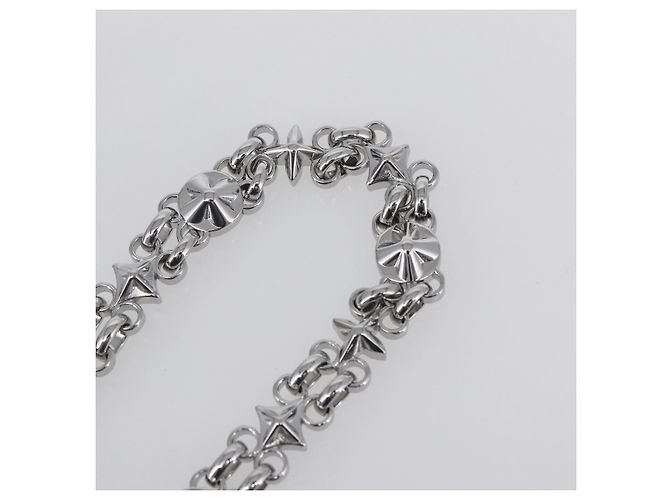 LOUIS VUITTON Cintura a Spalla in Catena Metal 23,6"" Argento LV Auth 150792 - vista 5