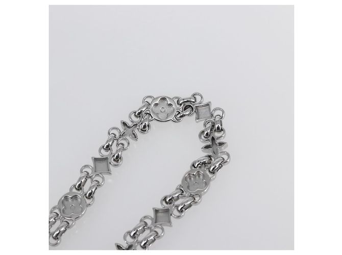 LOUIS VUITTON Cintura a Spalla in Catena Metal 23,6"" Argento LV Auth 150792 - vista 9