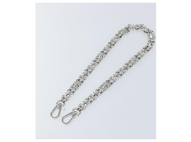 LOUIS VUITTON Chain Shoulder Strap metal 22"" Silver LV Auth 150794 Silvery - view 2