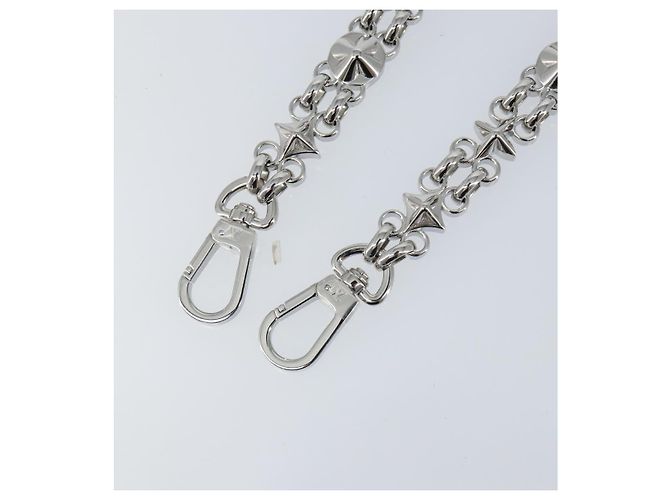 LOUIS VUITTON Chain Shoulder Strap metal 22"" Silver LV Auth 150794 Silvery - view 3