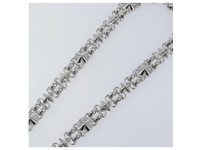 LOUIS VUITTON Chain Shoulder Strap metal 22"" Silver LV Auth 150794 Silvery - view 4
