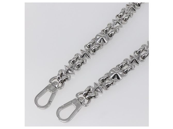 LOUIS VUITTON Cintura a Spalla in Catena Metal 23,6"" Argento LV Auth 150638 - vista 3