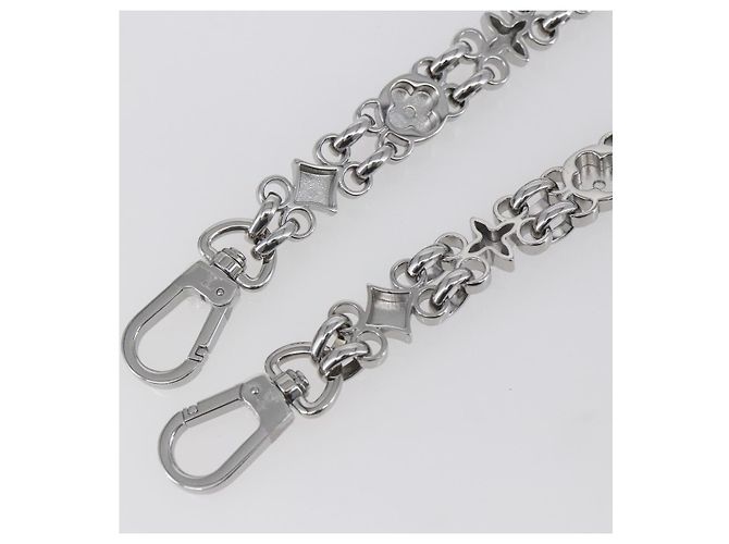 LOUIS VUITTON Cintura a Spalla in Catena Metal 23,6"" Argento LV Auth 150638 - vista 7