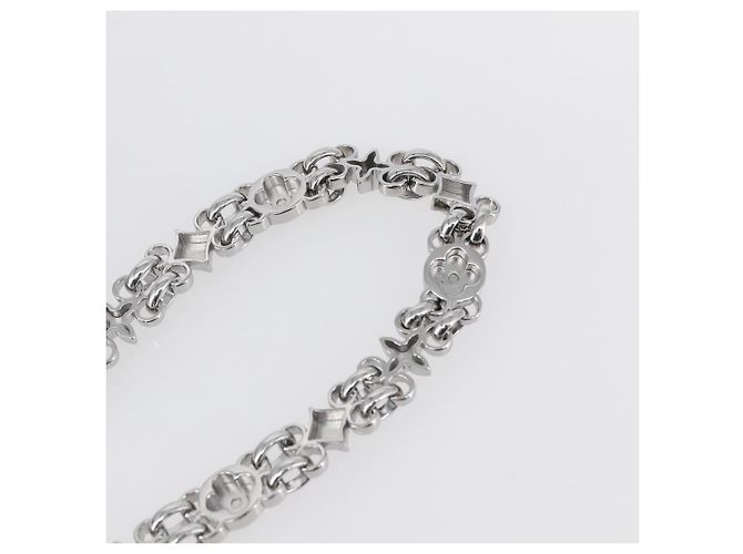 LOUIS VUITTON Cintura a Spalla in Catena Metal 23,6"" Argento LV Auth 150638 - vista 9