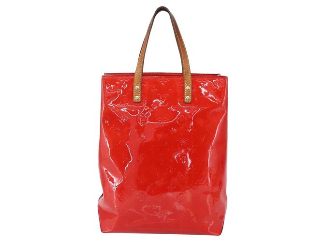 LOUIS VUITTON Monogram Vernis Reade MM Bolso de Mano Rojo M91086 LV Auth 150501 Roja - vista 13