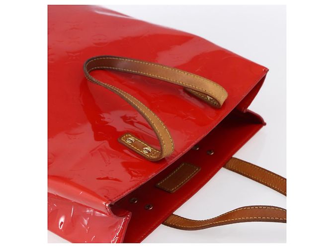 LOUIS VUITTON Monogram Vernis Reade MM Bolso de Mano Rojo M91086 LV Auth 150501 Roja - vista 6
