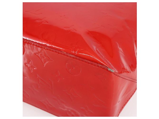 LOUIS VUITTON Monogram Vernis Reade MM Bolso de Mano Rojo M91086 LV Auth 150501 Roja - vista 9