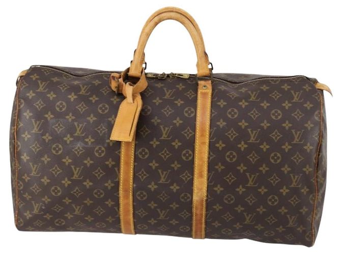 LOUIS VUITTON Borsa Boston Monogram Keepall 55 M41424 LV Auth 148740 Monogramma - vista 13