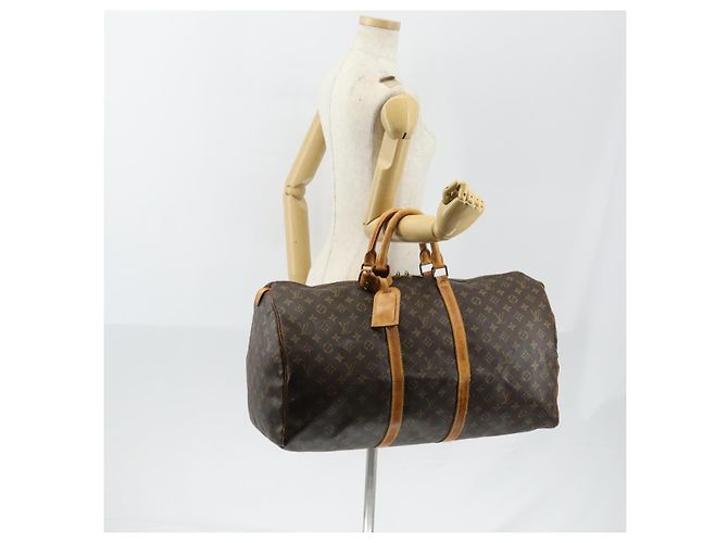 LOUIS VUITTON Borsa Boston Monogram Keepall 55 M41424 LV Auth 148740 Monogramma - vista 23