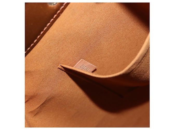 LOUIS VUITTON Monogram Vernis Reade MM Borsa a Mano Bronzo M91143 LV Auth 150433 - vista 12