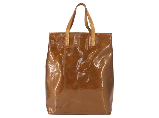 LOUIS VUITTON Monogram Vernis Reade MM Borsa a Mano Bronzo M91143 LV Auth 150433 - vista 13