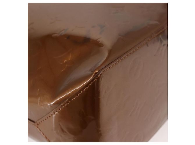 LOUIS VUITTON Monogram Vernis Reade MM Borsa a Mano Bronzo M91143 LV Auth 150433 - vista 17