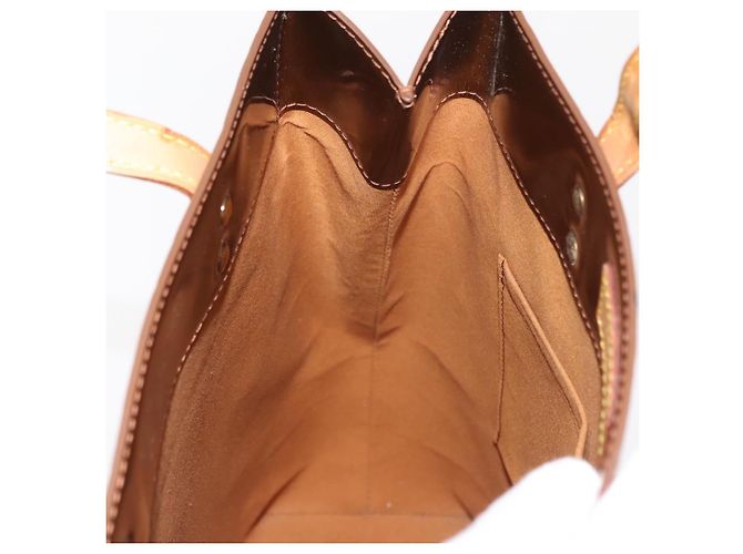 LOUIS VUITTON Monogram Vernis Reade MM Borsa a Mano Bronzo M91143 LV Auth 150433 - vista 19
