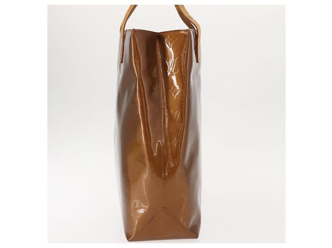 LOUIS VUITTON Monogram Vernis Reade MM Borsa a Mano Bronzo M91143 LV Auth 150433 - vista 4