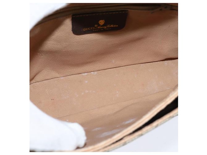 Borsa Sherry Line GG Supreme Web di GUCCI in PVC beige e oro 904 02 084 Auth 150380 D'oro - vista 11