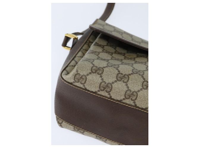 Borsa Sherry Line GG Supreme Web di GUCCI in PVC beige e oro 904 02 084 Auth 150380 D'oro - vista 14