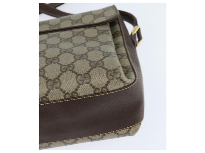 Borsa Sherry Line GG Supreme Web di GUCCI in PVC beige e oro 904 02 084 Auth 150380 D'oro - vista 17