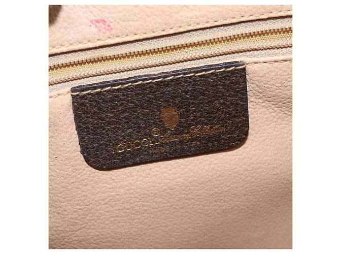 Borsa Sherry Line GG Supreme Web di GUCCI in PVC beige e oro 904 02 084 Auth 150380 D'oro - vista 19