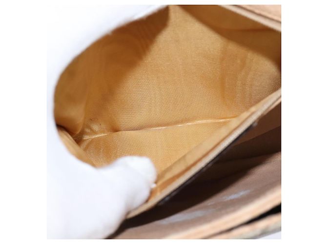 Borsa Sherry Line GG Supreme Web di GUCCI in PVC beige e oro 904 02 084 Auth 150380 D'oro - vista 24
