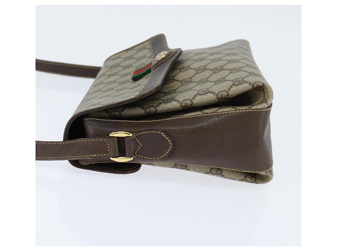 Borsa Sherry Line GG Supreme Web di GUCCI in PVC beige e oro 904 02 084 Auth 150380 D'oro - vista 3