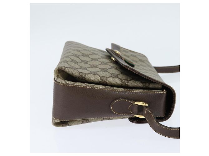 Borsa Sherry Line GG Supreme Web di GUCCI in PVC beige e oro 904 02 084 Auth 150380 D'oro - vista 4