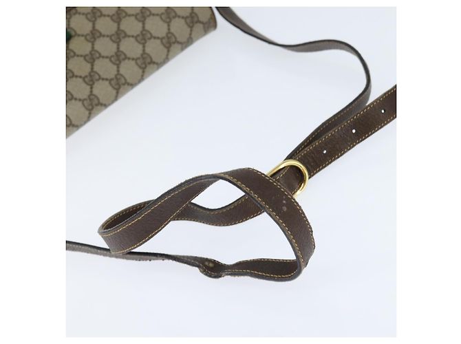 Borsa Sherry Line GG Supreme Web di GUCCI in PVC beige e oro 904 02 084 Auth 150380 D'oro - vista 7