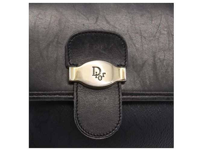 Borsa a spalla in tela a nido d'ape PVC nera e oro Christian Dior Auth ep11923 Nero D'oro - vista 10