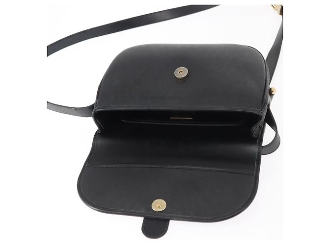 Borsa a spalla in tela a nido d'ape PVC nera e oro Christian Dior Auth ep11923 Nero D'oro - vista 11