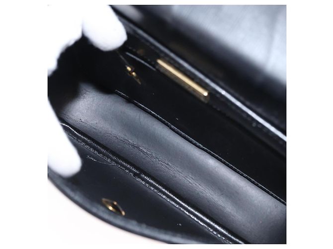 Borsa a spalla in tela a nido d'ape PVC nera e oro Christian Dior Auth ep11923 Nero D'oro - vista 12