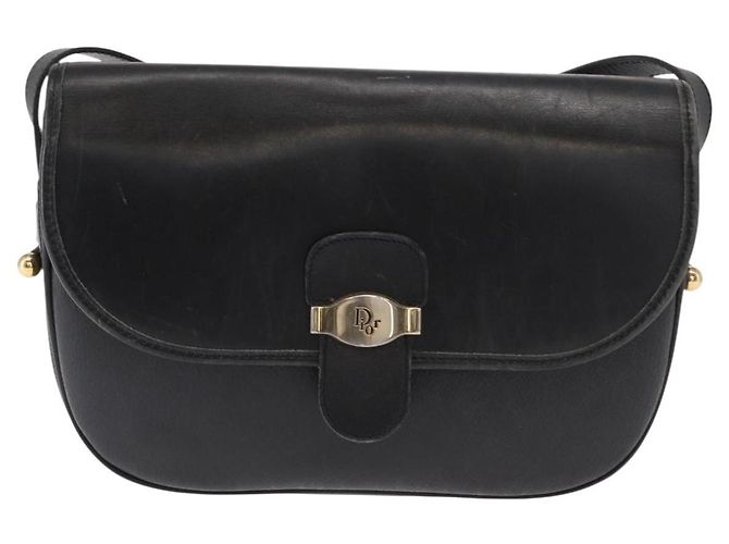 Borsa a spalla in tela a nido d'ape PVC nera e oro Christian Dior Auth ep11923 Nero D'oro - vista 13