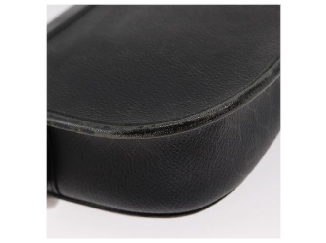 Borsa a spalla in tela a nido d'ape PVC nera e oro Christian Dior Auth ep11923 Nero D'oro - vista 15