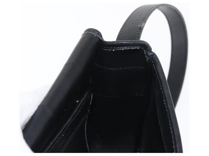 Borsa a spalla in tela a nido d'ape PVC nera e oro Christian Dior Auth ep11923 Nero D'oro - vista 18