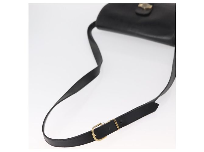 Borsa a spalla in tela a nido d'ape PVC nera e oro Christian Dior Auth ep11923 Nero D'oro - vista 7