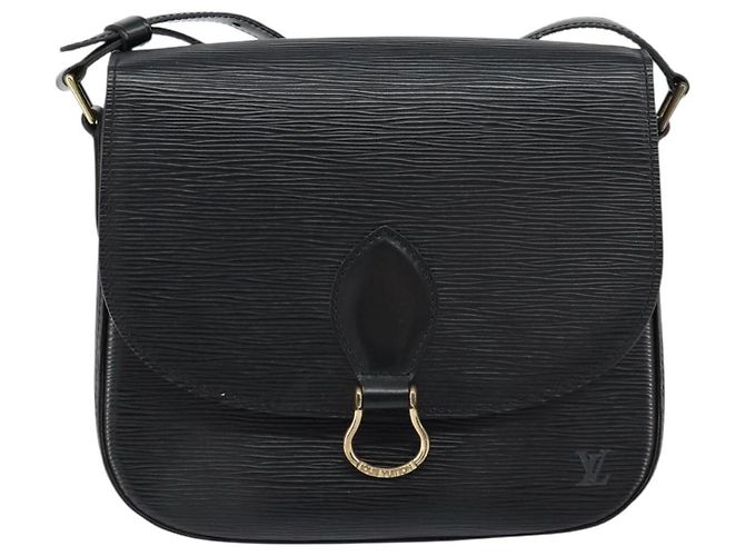 LOUIS VUITTON Borsa a Spalla Epi Saint Cloud GM Nera M52192 LV Auth ep11725 Nero - vista 13