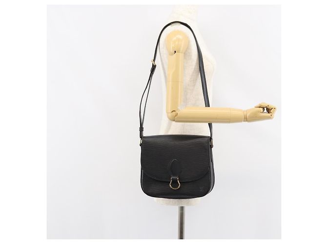LOUIS VUITTON Borsa a Spalla Epi Saint Cloud GM Nera M52192 LV Auth ep11725 Nero - vista 25
