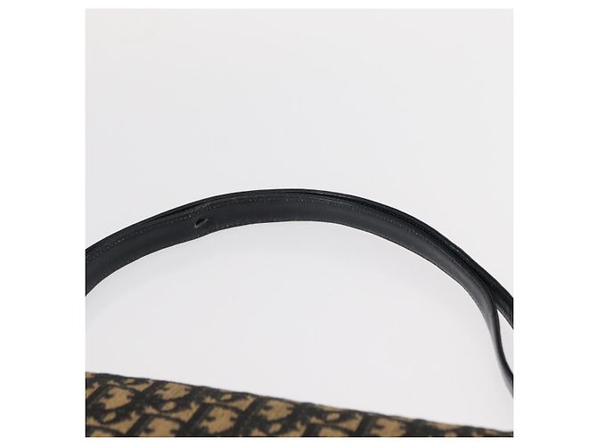 Borsa a Spalla in Tela Trotter Christian Dior Blu Navy Oro Auth ep11984 D'oro - vista 8