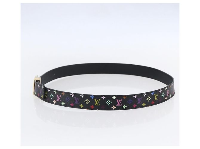 LOUIS VUITTON Multicolor Gürtel Schwarz LV Auth 152435 - Ansicht 4