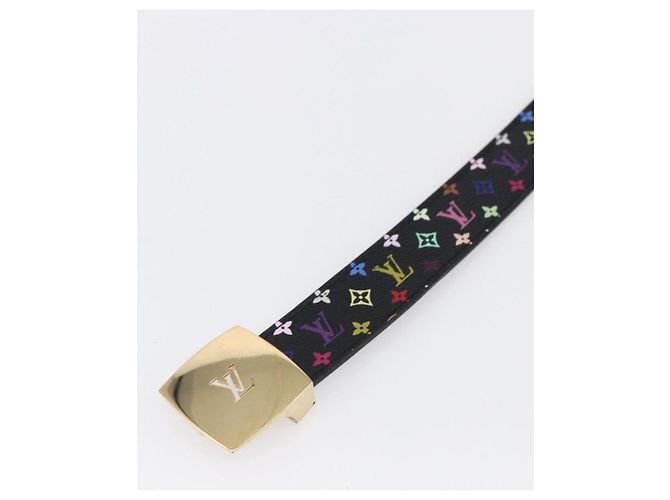 LOUIS VUITTON Multicolor Gürtel Schwarz LV Auth 152435 - Ansicht 5