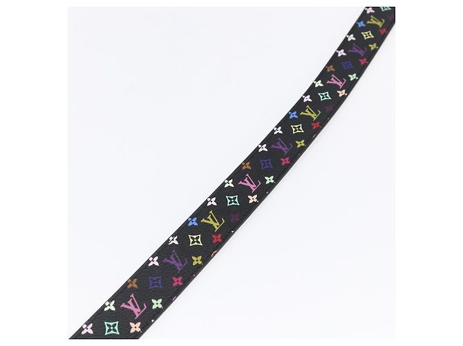 LOUIS VUITTON Multicolor Gürtel Schwarz LV Auth 152435 - Ansicht 6
