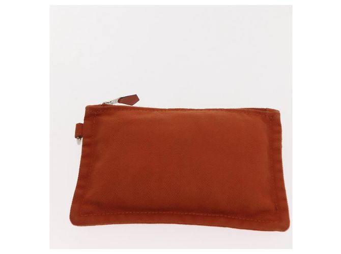 Hermès HERMES Valparaiso PM Tote Bag Canvas Leder Orange Silber Auth bs30510 - Ansicht 20