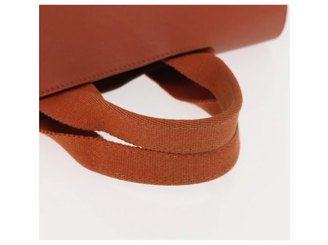 Hermès HERMES Valparaiso PM Tote Bag Canvas Leder Orange Silber Auth bs30510 - Ansicht 7