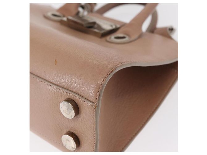 Borsa a mano in pelle Jimmy Choo 2 in 1 Rosa Argento Auth bs30826 - vista 15