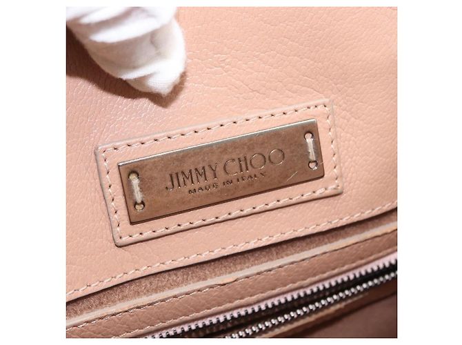 Borsa a mano in pelle Jimmy Choo 2 in 1 Rosa Argento Auth bs30826 - vista 19