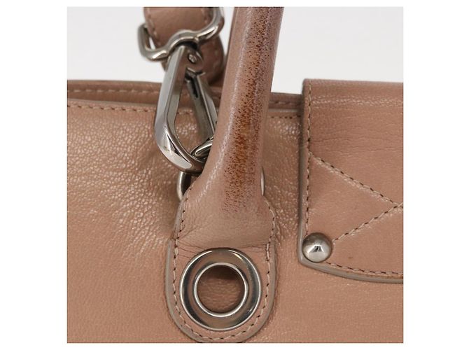 Borsa a mano in pelle Jimmy Choo 2 in 1 Rosa Argento Auth bs30826 - vista 3