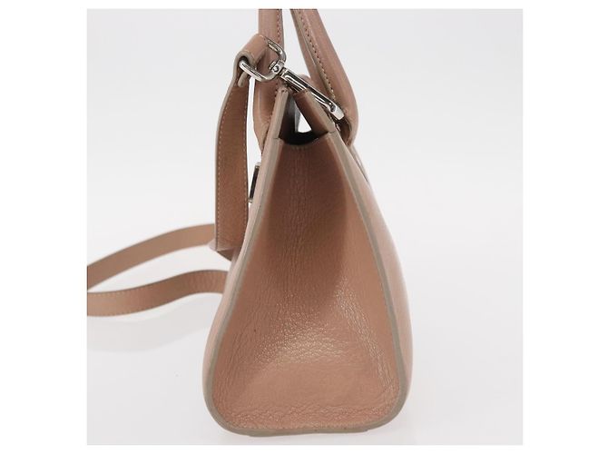 Borsa a mano in pelle Jimmy Choo 2 in 1 Rosa Argento Auth bs30826 - vista 4