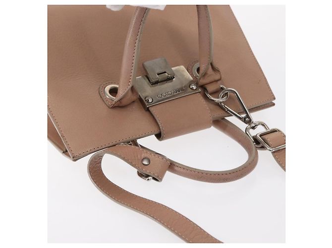 Borsa a mano in pelle Jimmy Choo 2 in 1 Rosa Argento Auth bs30826 - vista 7