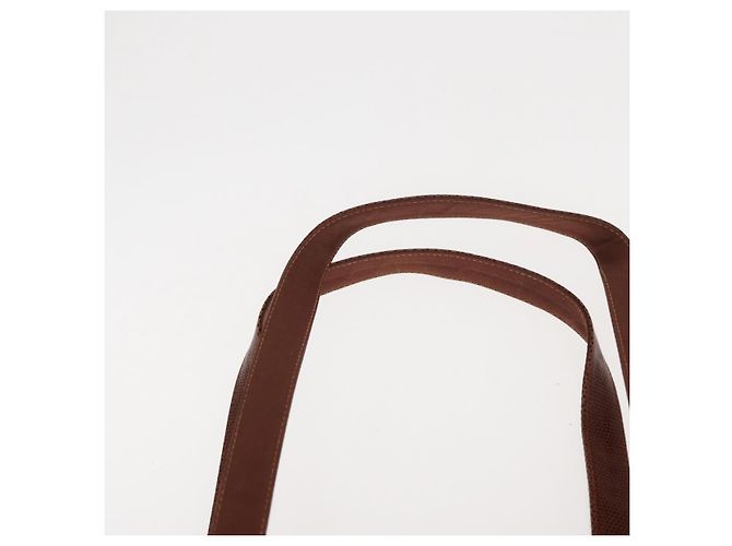 Salvatore Ferragamo Tote Bag Leather Embossed Brown Gold Auth 152061 - view 8