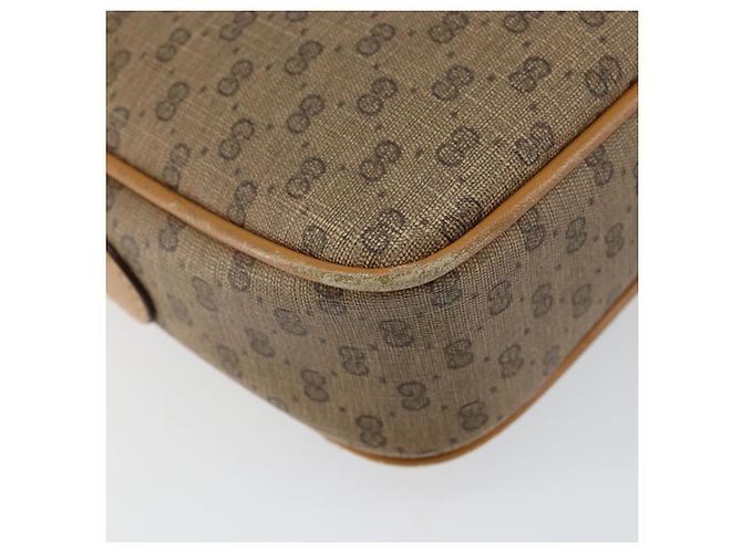 Gucci Borsa a Spalla Micro GG Supreme PVC Oro Beige 007 084 0092 Auth ep11900 D'oro - vista 16